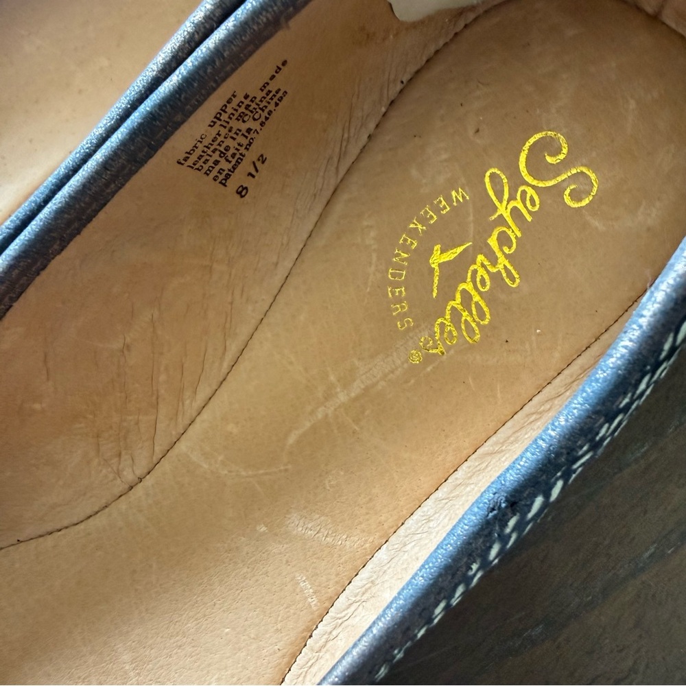 Seychelles Leather Ballet Flats 8.5 Neutral Snake Print Bow Toe - Picture 3 of 5